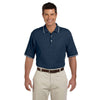 Devon & Jones Men's Navy/White Pima Pique Short-Sleeve Tipped Polo