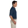 Devon & Jones Men's Navy/White Pima Pique Short-Sleeve Tipped Polo