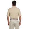 Devon & Jones Men's Stone/White Pima Pique Short-Sleeve Tipped Polo