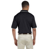 Devon & Jones Men's Black/Grey Heather Tipped Perfect Pima Interlock Polo