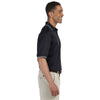 Devon & Jones Men's Black/Grey Heather Tipped Perfect Pima Interlock Polo