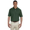 Devon & Jones Men's Forest/Creme Tipped Perfect Pima Interlock Polo