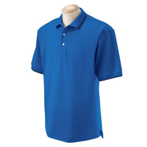 Devon & Jones Men's French Blue/Navy Tipped Perfect Pima Interlock Polo