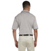 Devon & Jones Men's Grey Heather/Navy Tipped Perfect Pima Interlock Polo