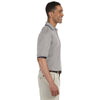 Devon & Jones Men's Grey Heather/Navy Tipped Perfect Pima Interlock Polo