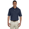 Devon & Jones Men's Navy/White Tipped Perfect Pima Interlock Polo