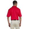 Devon & Jones Men's Red/Navy Tipped Perfect Pima Interlock Polo