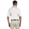 Devon & Jones Men's White/Navy Tipped Perfect Pima Interlock Polo