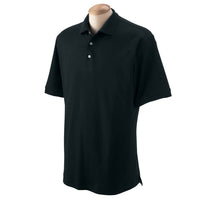 Devon & Jones Men's Black Solid Perfect Pima Interlock Polo