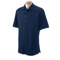 Devon & Jones Men's Navy Solid Perfect Pima Interlock Polo