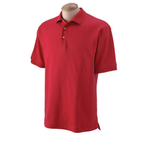 Devon & Jones Men's Red Solid Perfect Pima Interlock Polo