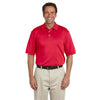 Devon & Jones Men's Red Solid Perfect Pima Interlock Polo