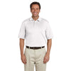 Devon & Jones Men's White Solid Perfect Pima Interlock Polo