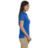 Devon & Jones Women's French Blue Solid Perfect Pima Interlock Polo