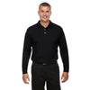 Devon & Jones Men's Black Drytec 20 Performance Long-Sleeve Polo