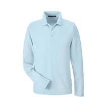 Devon & Jones Men's Crystal Blue Drytec 20 Performance Long-Sleeve Polo