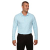 Devon & Jones Men's Crystal Blue Drytec 20 Performance Long-Sleeve Polo