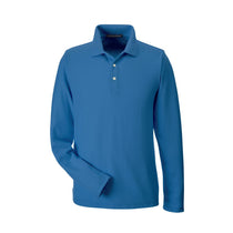 Devon & Jones Men's French Blue Drytec 20 Performance Long-Sleeve Polo