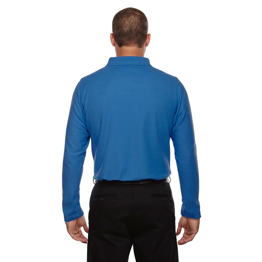 Devon & Jones Men's French Blue Drytec 20 Performance Long-Sleeve Polo