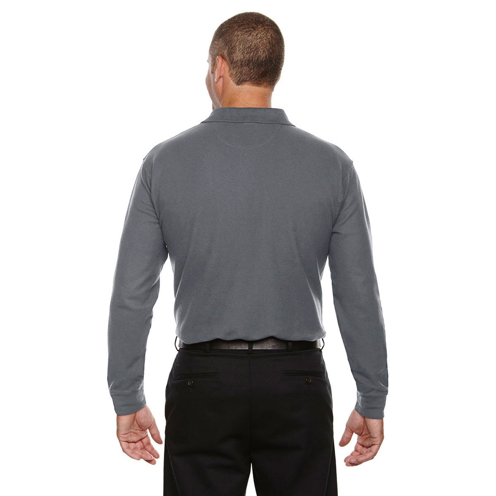 Devon & Jones Men's Graphite Drytec 20 Performance Long-Sleeve Polo