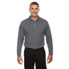 Devon & Jones Men's Graphite Drytec 20 Performance Long-Sleeve Polo