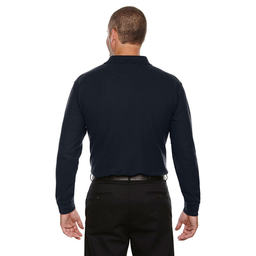 Devon & Jones Men's Navy Drytec 20 Performance Long-Sleeve Polo