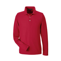 Devon & Jones Men's Red Drytec 20 Performance Long-Sleeve Polo