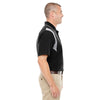Devon & Jones Men's Black/Grey Heather Drytec 20 Performance Colorblock Polo