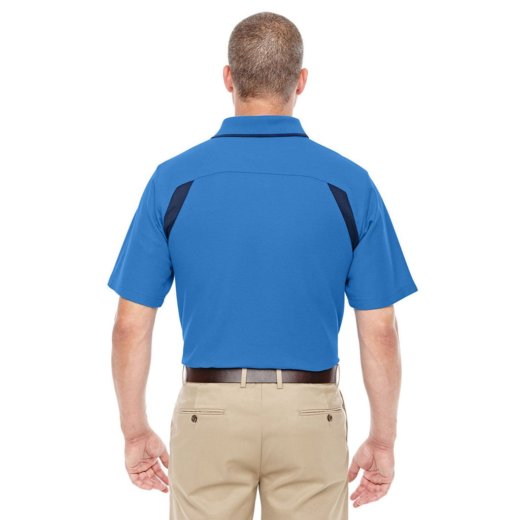 Devon & Jones Men's French Blue/Navy Drytec 20 Performance Colorblock Polo