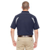 Devon & Jones Men's Navy/Grey Heather Drytec 20 Performance Colorblock Polo