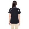 Devon & Jones Women's Black/Grey Heather Drytec 20 Performance Colorblock Polo
