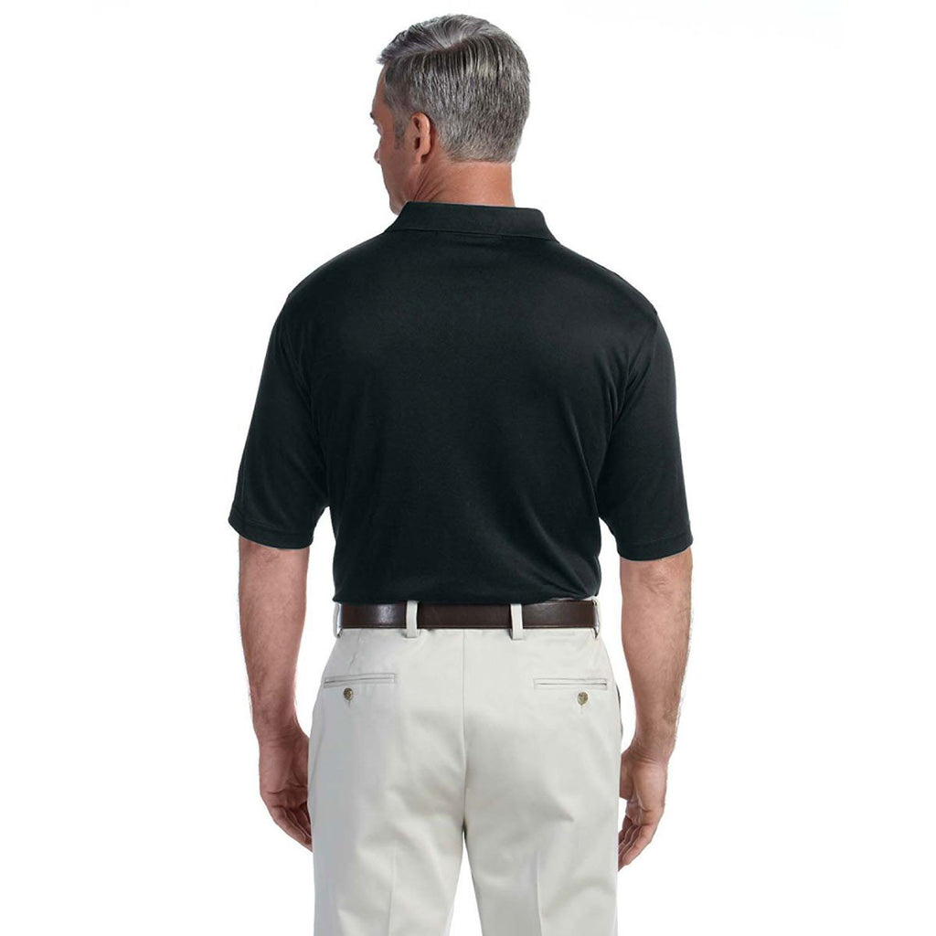 Devon & Jones Men's Black Pima-Tech Jet Pique Polo