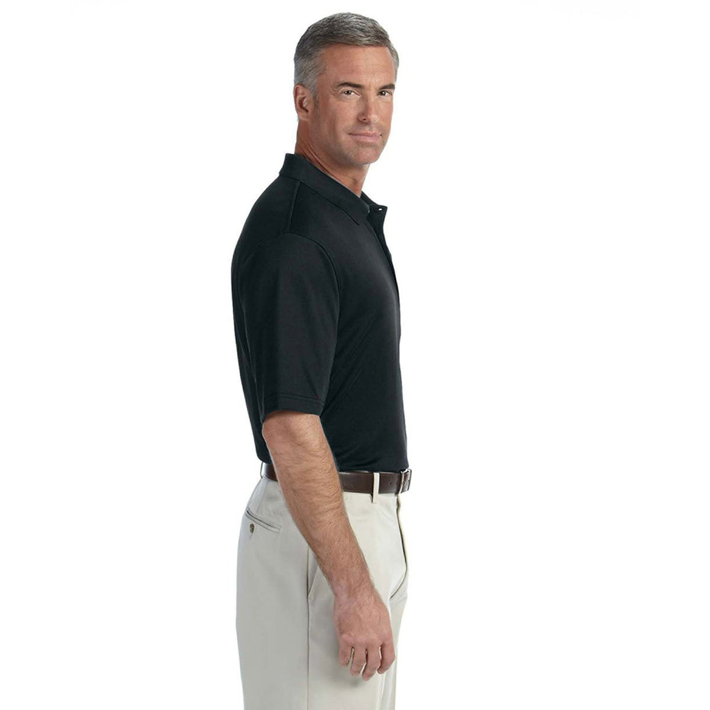 Devon & Jones Men's Black Pima-Tech Jet Pique Polo