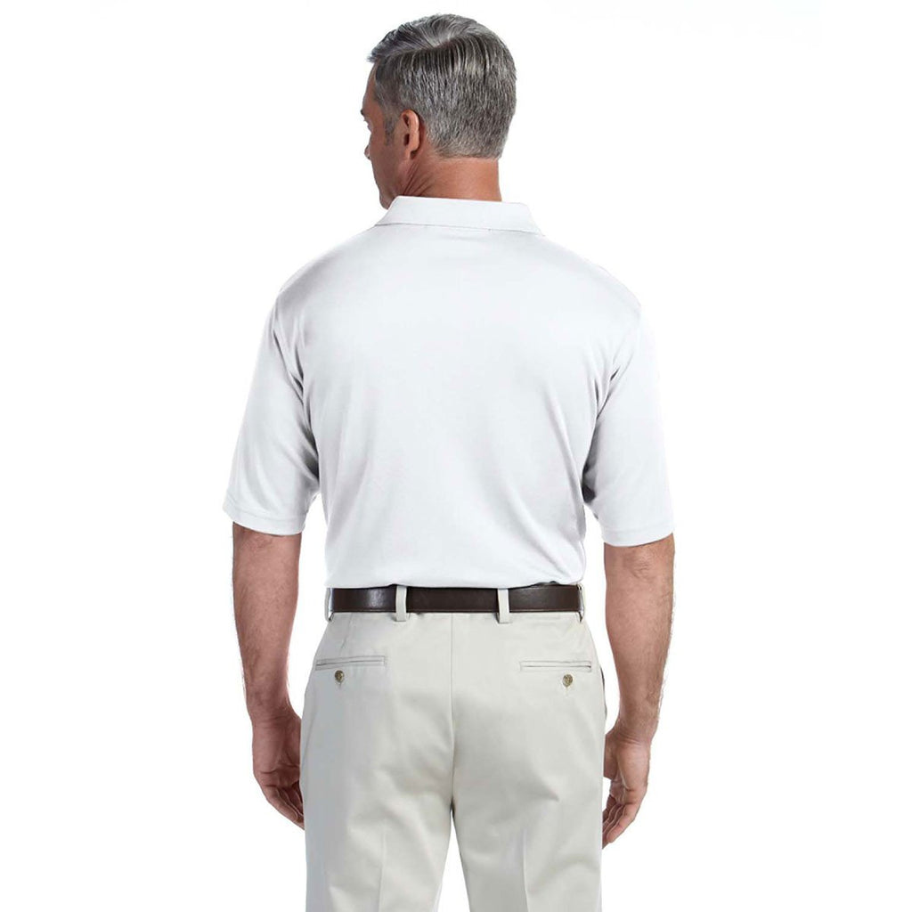 Devon & Jones Men's White Pima-Tech Jet Pique Polo