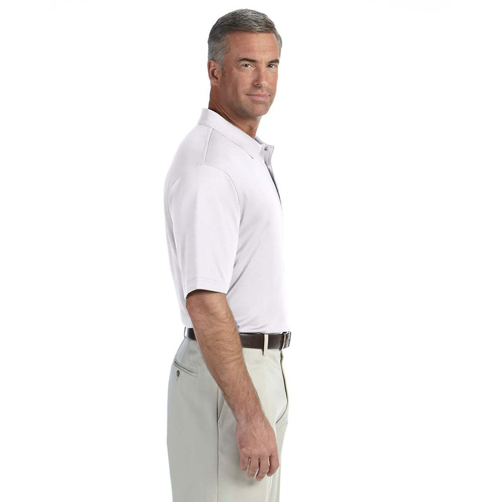 Devon & Jones Men's White Pima-Tech Jet Pique Polo