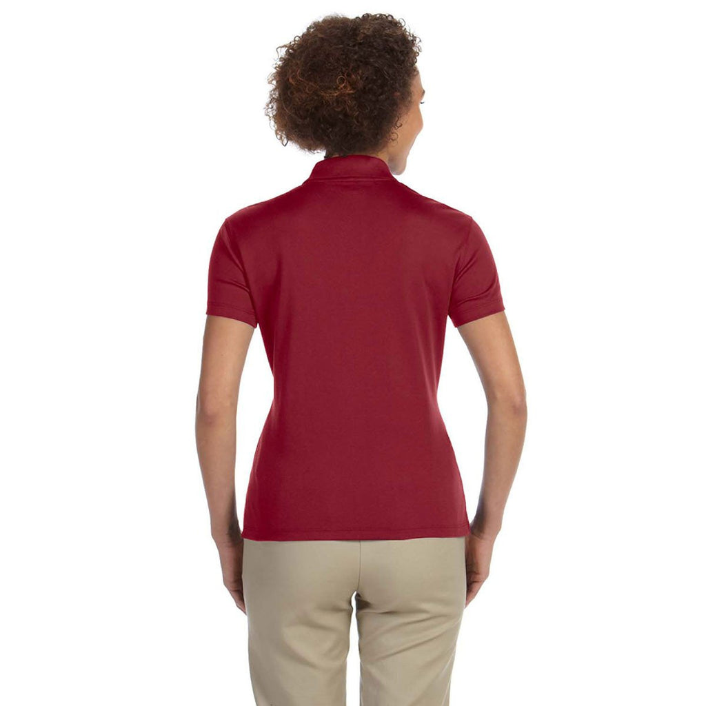 Devon & Jones Women's Burgundy Pima-Tech Jet Pique Polo