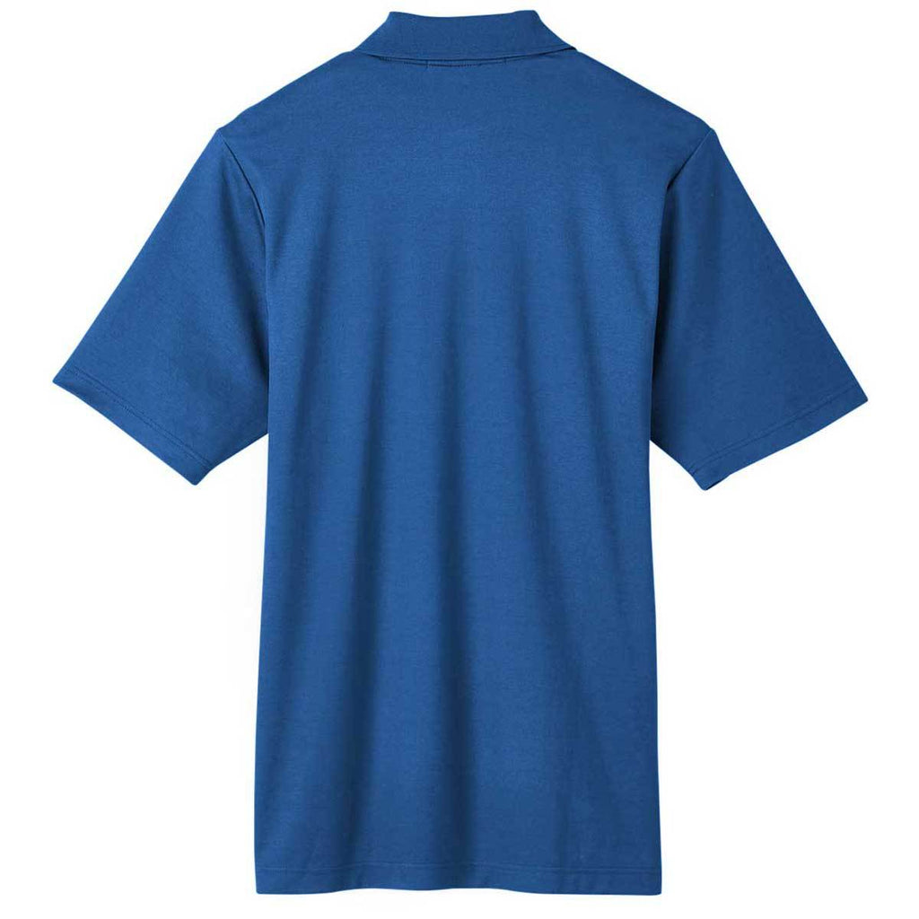 Devon & Jones Men's True Royal CrownLux Performance Plaited Polo with Pockets