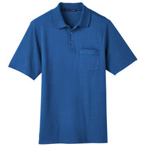 Devon & Jones Men's True Royal CrownLux Performance Plaited Polo with Pockets