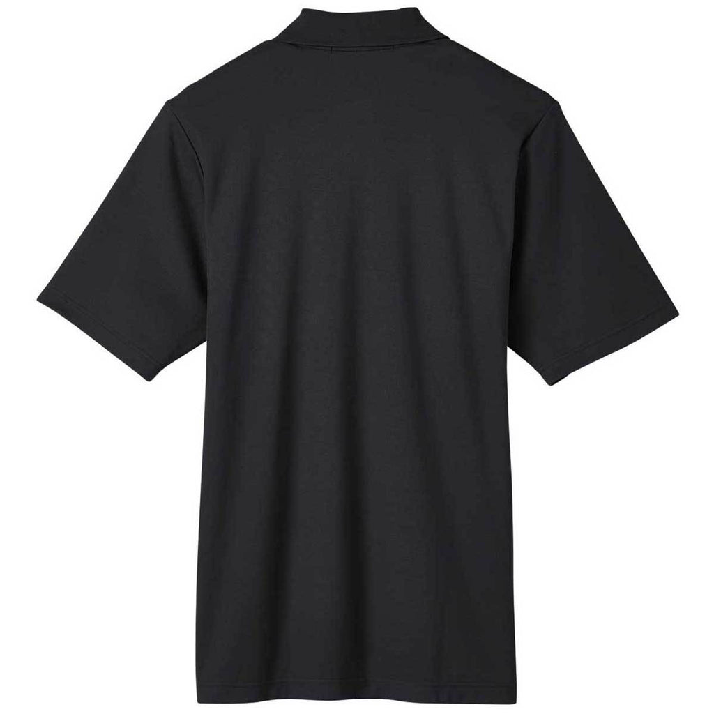 Devon & Jones Men's Black CrownLux Performance Plaited Polo with Pockets