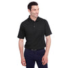 Devon & Jones Men's Black CrownLux Performance Plaited Polo with Pockets