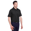 Devon & Jones Men's Black CrownLux Performance Plaited Polo with Pockets