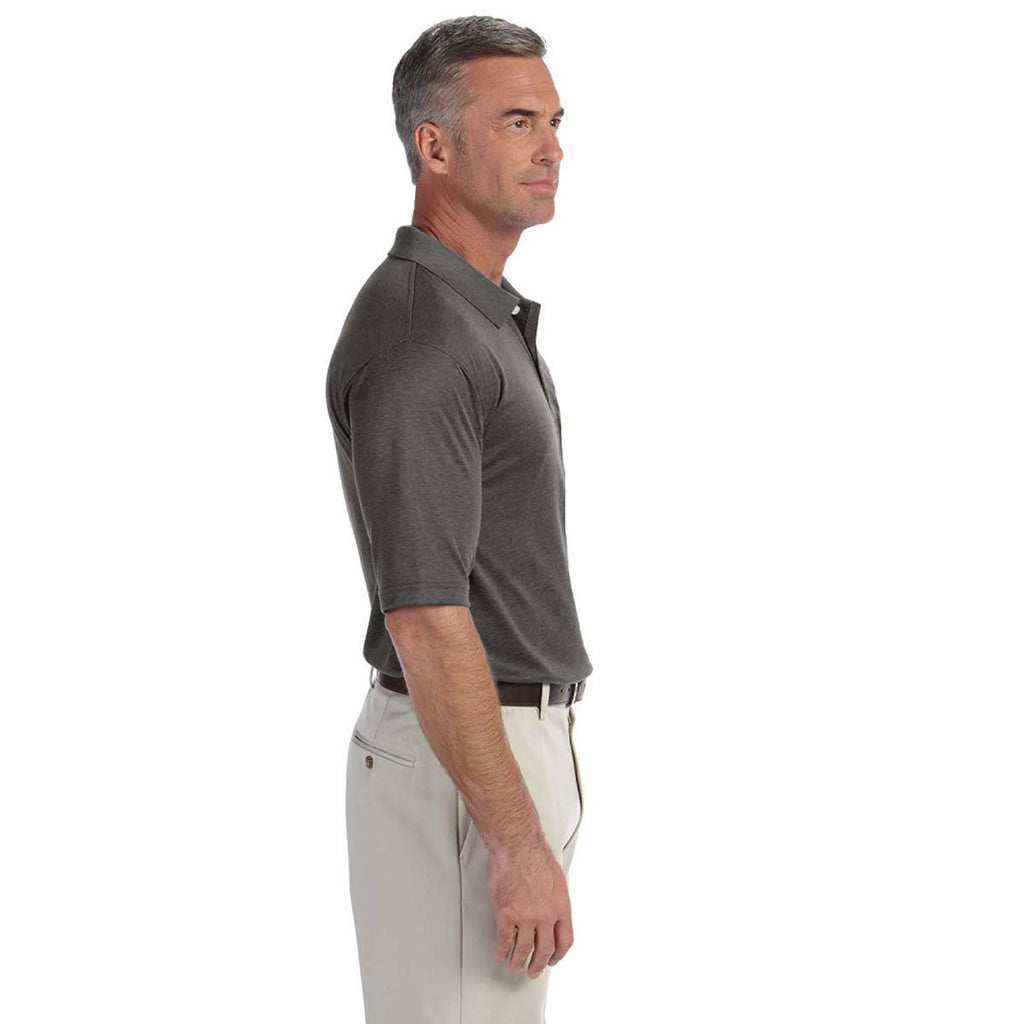 Devon & Jones Men's Dark Grey Heather Pima-Tech Jet Pique Heather Polo