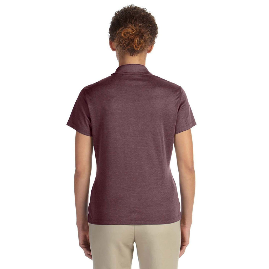 Devon & Jones Women's Burgundy Heather Pima-Tech Jet Pique Heather Polo