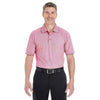 Devon & Jones Men's Burgundy Heather Pima-Tech Oxford Pique Polo