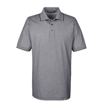 Devon & Jones Men's Dark Grey Heather Pima-Tech Oxford Pique Polo