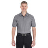 Devon & Jones Men's Dark Grey Heather Pima-Tech Oxford Pique Polo