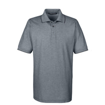 Devon & Jones Men's Navy Heather Pima-Tech Oxford Pique Polo