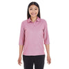 Devon & Jones Women's Burgundy Heather Pima-Tech Oxford Pique Polo