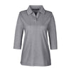 Devon & Jones Women's Dark Grey Heather Pima-Tech Oxford Pique Polo