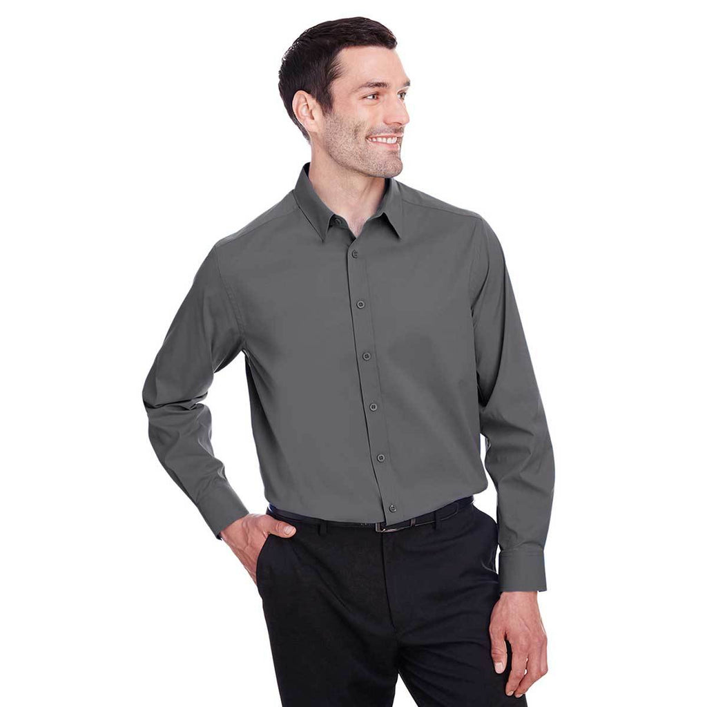 Devon & Jones Men's Graphite CrownLux Performance Stretch Shirt